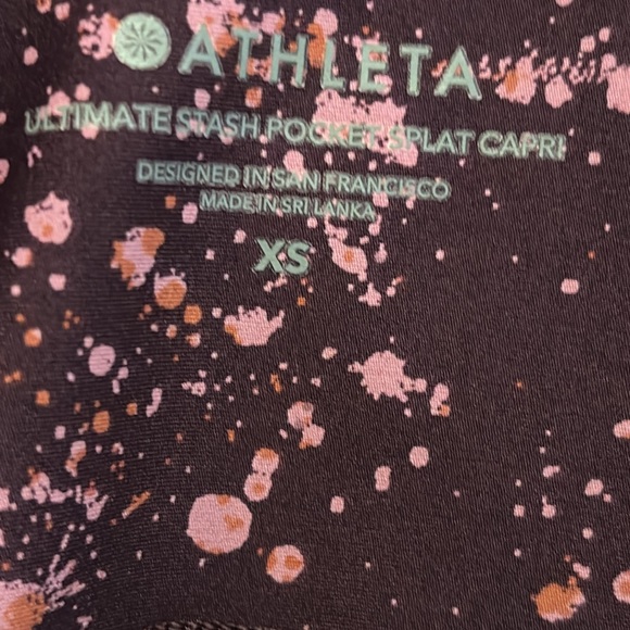 Athleta ultimate stash pocket splat Capri size XS - Picture 4 of 5
